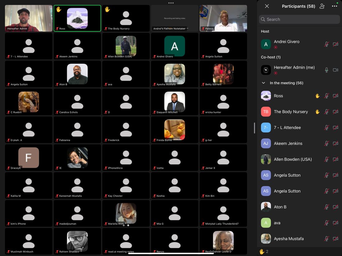 A live Plan X University class in session on Zoom, with dozens of founders attending.